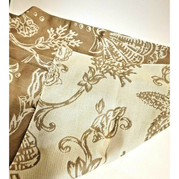 Sea Star Crab Coral Designer Upholstery Fabric Reversible Brown Brige - Picture 7 of 9